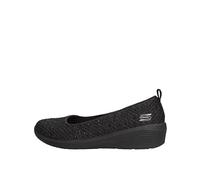 Skechers Arya Sweet Glitz, Bailarinas Mujer, Black Metallic, 39 EU