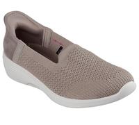 Skechers Arya-Sweet Voice - Mocasines Planos sin Cordones para Mujer, Gris Topo, 37.5 EU
