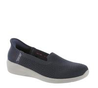 Skechers Arya-Sweet Voice - Mocasines Planos sin Cordones para Mujer, Marino, 37.5 EU