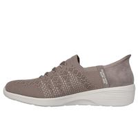 Skechers Arya Swiftly, Zapatillas Mujer, Dark Taupe Knit, 39 EU