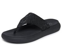 Skechers Asana Luxe - Sandalias Planas para Mujer, Color Negro, Talla 5