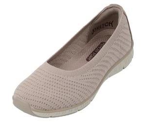 Skechers Be-Cool WonderstruckMary Jane - Zapatos Planos para Mujer, Ribete Natural de Punto Gris Pardo, 38 EU
