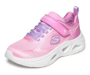 Skechers Bebé-Niñas Sola Glow 2.0 Zapatilla de Deporte, Pink Sparkle Mesh/Lavander Trim