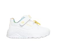 Skechers Bebé-Niñas UNO Lite Bear Spirit Zapatilla de Deporte, White Synthetic/Multi Trim, 22 EU