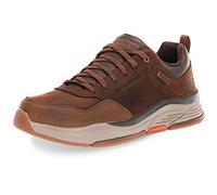 Skechers BENAGO HOMBRE, Zapatillas para Hombre, Dark Brown Waterproof Leather, 45.5 EU