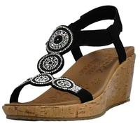 Skechers Beverlee Date Glam Sandalias para mujer, Negro -, 38 EU
