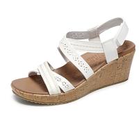 Skechers Beverlee-Delicate Glow, Zapatillas Mujer, Duraleather Blanco, 40 EU