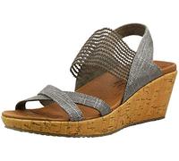 Skechers Beverlee High Tea - Sandalia para mujer, gris topo, 41 EU