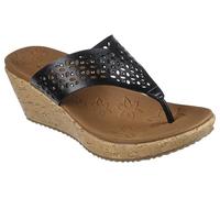 Skechers Beverlee Pier Stroll, Sandalia Mujer, Black, 41 EU