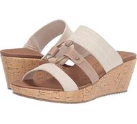 Skechers Beverlee-Sail Away, Sandalias con cuña Mujer, Natural, 41 EU