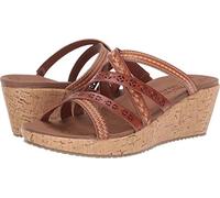 Skechers BEVERLEE TIGER POSSE, Sandalias con Cuña para Mujer, Luggage Duraleather, 41 EU