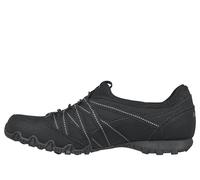 Skechers Bikers Lite Relive, Zapatos sin cordones Mujer, Black Mesh/ Duraleather/ Charcoal Trim, 35.5 EU