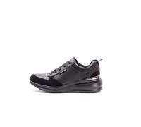Skechers Zapatillas mujer Billion Subtle Spots Dura Leather negro, ribete leopardo 36 EU