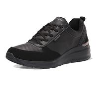 Skechers Billion Subtle Spots, Zapatillas Mujer, Black Dura Leather Black Leopard Trim, 39 EU