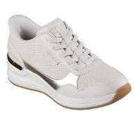 Skechers Billion - Tenis sin cordones para mujer de 2 niveles superiores, Natural, 37.5 EU