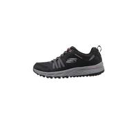 Skechers Escape Plan Endless Pursuit, Trekking de Corte bajo Mujer, Black Leather/Mesh/Hot Pink Trim, 39 EU