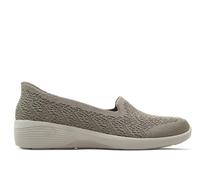 Skechers - Blucher,Zapato sin Cordones,Casual,de Tela,cuña,Suela Blanca con cuña,Rejilla,Calado para: Mujer Color: TPE Talla:35