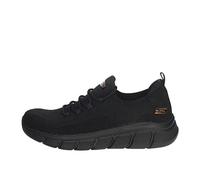 Skechers Bobs B Flex Color Connect, Sneaker Mujer, Black Engineered Knit/Trim, 38 EU