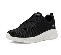 Skechers Bobs B Flex Esencia Visionaria, Zapatillas de Deporte Mujer, Borde de Punto Blanco Y Negro, 36 EU