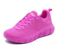Skechers Bobs B Flex Esencia Visionaria, Zapatillas de Deporte Mujer, Ribete de Punto Rosa Intenso, 35 EU