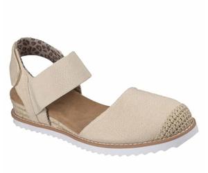 Skechers BOBS Desert Kiss Resort Roamer 40 EU Sandalias para mujer con punta cerrada con espuma viscoelástica, zapatos veganos de verano con correa para el talón, material exterior de lona, lavable