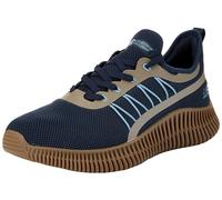Skechers Bobs Geo, Zapatillas Hombre, Ribete sintético de Punto Azul Marino, 47.5 EU