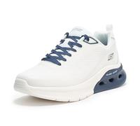 Skechers Bobs Glide Step ARC Waves 2.0-Class Rank - Tenis para Hombre, Blanco/Azul Marino, 48.5 EU