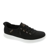 Skechers Bobs Skip Cute-Zapatos sin Cordones Manos Libres, Skipper Keep IT Sweet Mujer, Negro/Blanco, 36 EU
