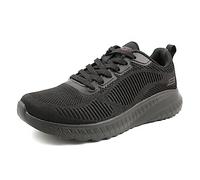 Skechers Bobs Squad Chaos Face Off, Zapatillas de Deporte Mujer, Black Engineered Knit Trim, 40 EU
