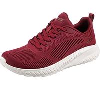 Skechers Bobs Squad Chaos Face Off, Zapatillas de Deporte Mujer, Red Engineered Knit, 38 EU