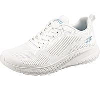 Skechers Bobs Squad Chaos Face Off, Zapatillas de Deporte Mujer, White Engineered Knit, 37.5 EU