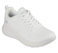 Skechers Bobs Squad Chaos Face Off, Zapatillas de Deporte Mujer, White Engineered Knit, 39 EU
