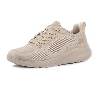 Skechers Bobs Squad Chaos-Face Off, Zapatillas Mujer, Natural, 36 EU
