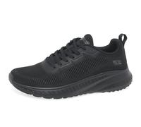 Skechers Bobs Squad Chaos Prism Bold, Zapatos Deportivos Hombre, Black Engineered Knit/Trim, 45 EU