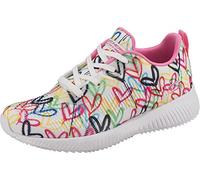 Skechers BOBS SQUAD STARRY LOVE, Zapatillas para Mujer, White And Multi Engineered Knit, 37 EU