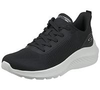 Skechers Bobs Squad Waves - Tenis para Mujer, Tejido Negro, 38 EU