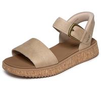 Skechers Bobs Sun Vibe BE Corky - Sandalias Planas para Mujer, Color Natural, Talla 4
