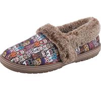 Skechers Bobs Too Cozy Chic Cat, Slippers Mujer, Multi Microfiber Suede/Faux Fur Trim, 37 EU