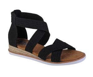 Skechers BOBS Women's Ankle Strap Sandal, Black, 36 EU