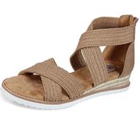 Skechers BOBS Women's Ankle Strap Sandal, Black, 39 EU