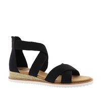 Skechers BOBS Women's Ankle Strap Sandal, Black, 40 EU