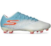 Skechers - Bota de fútbol Razor 1.5 Elite FG, Unisex, White-Turquoise, 42,5
