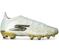 Skechers SKX_ 1.5 Elite FG en Blanco/Negro/Oro, talla 44