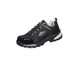 Skechers Botas de construcción Gatlon Strigax para hombre, Tela sintética de piel negra y gris, 44 EU