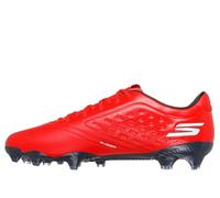 Skechers Botas de fútbol para Hombre Razor 1.5 Academy FG para Hombre, Botas de fútbol para Correr, Color Rojo sintético, Ribete Negro, Talla 36 EU