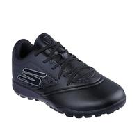Skechers Botas de fútbol Razor Junior Astro Turf para niños, negro plateado, 4 UK
