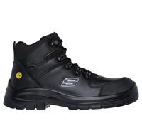 Skechers Botas de seguridad contra incendios Trophus Kilram para hombre, Textiles de cuero negro, 39.5 EU