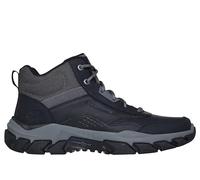 Skechers Botas de senderismo Santoro Hopkins para hombre, Malla sintética de cuero negro, 44 EU