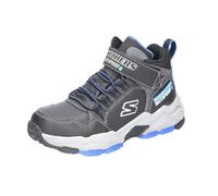 Skechers Botas de senderismo unisex para niños, impermeables, con cordones elásticos y correa, Black, 35 EU