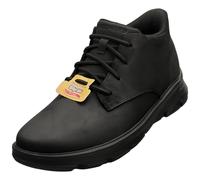 Skechers Arch Fit Garza Ridley, Botas Cortas al Tobillo Hombre, Black Leather/Synthetic, 42 EU
